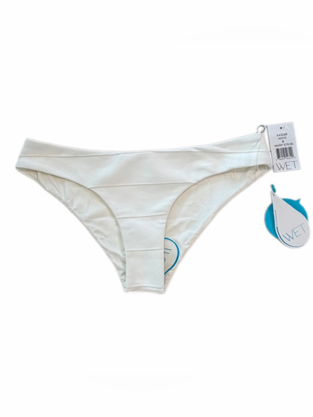 Wet Swimwear Classic Bikini Bottom Womens Small White Minimalist NWT
